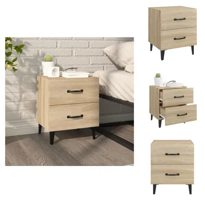 Zdjęcie produktu dla vidaXL Szafka nocna dąb sonoma 40x35x47,5 cm - Szafki nocne