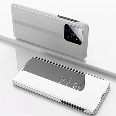 Produktbild von Für Xiaomi 14 View Spiegel Handy Smart Cover Wake UP Funktion Case Silber