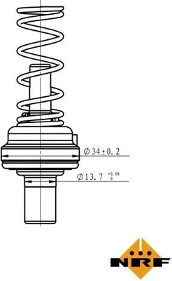 Produktbild von NRF Thermostat Kühlmittel 80°C für VW TOURAN (1T1, 1T2) Passat Variant (3C5) Passat Variant (365) TOURAN (1T3) Passat Limousine (3C2)