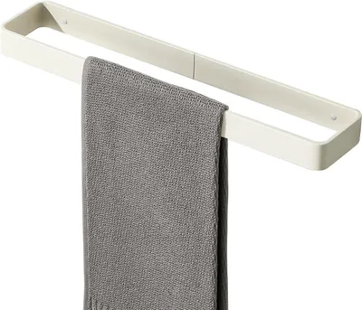 Produktbild von Handtuchhalter - Handtuchstange - Badezimmerorganisation - Selbstklebende Montage - 40 cm - Weiß
