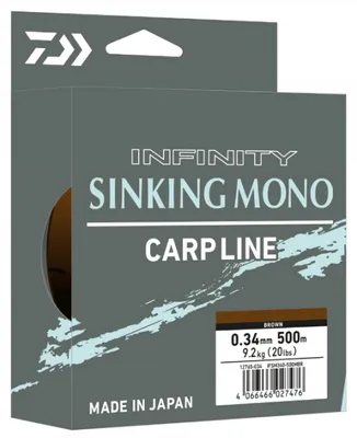 Produktbild von DAIWA INFINITY SINKING, 500m, 0,3mm, 6.9kg / 15,21lbs, grün, Monofilschnur, 12766-030