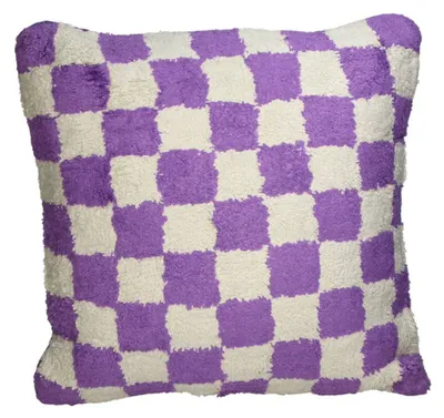 Produktbild von Kersten Kissen CHECKER lila creme | 50x50cm