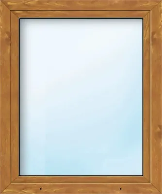 Produktbild von ARON Basic+ Kunststofffenster 1 Flügelig (Dreh-Kipp) 95x95 cm Golden Oak DIN Rechts (Förderfähig)