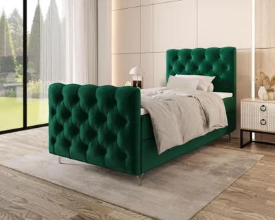Produktbild von Gepolstertes Boxspringbett 90x200 ADRIA PLUS 2 - grün