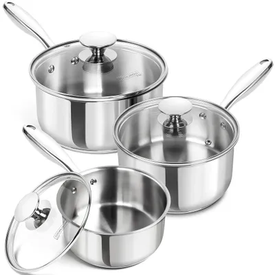 Produktbild von MICHELANGELO Stielkasserollen-Set, 2,8 l, Edelstahl