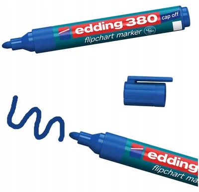 Produktbild von Edding Flipchart Marker Blau Trocken abwischbar Rundspitze