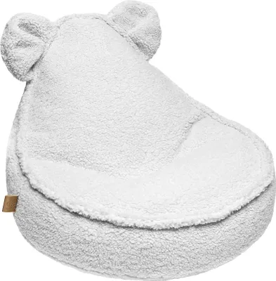 Image de Pouf Sako Bag fauteuil pour enfant Teddy Bearly, blanc