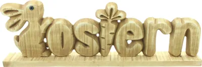 Produktbild von Schriftzug Ostern Dekoration Osterfigur Deko Tischdeko Figur Osterdeko Frühling