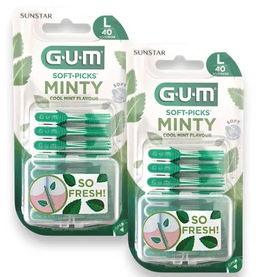 Produktbild von GUM SOFT-PICKS Minty - large 2x 40 Stück (1,3 - 1,5 mm)