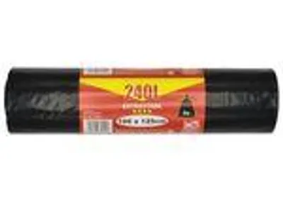 Image de JUFOL Müllbeutel 240 L LDPE schwarz 5 Stück Rolle Abfallsack 1000x1250 mm