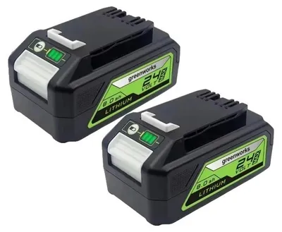Productafbeelding van Oplaadbare batterij, 8000 mAh capaciteit, compatibel met Greenworks gereedschap, 2 stuks batterij, 8,0 Ah