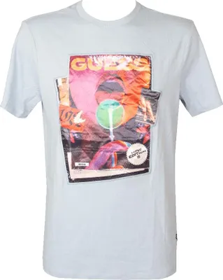 Produktbild von GUESS Herren-T-Shirt mit kurzen Ärmeln und Rundhalsausschnitt mit Aufdruck aus reiner Baumwolle, Artikel M2YI03K9RM1, US XL - MEX/ES EG - UK 42 - EUR 52 - IT XL -CAN TG, Cotone 100%
