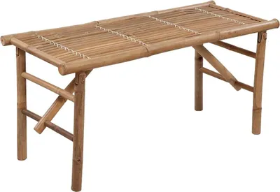Produktbild von vidaXL Klappbare Gartenbank mit Auflage 118 cm Bambus