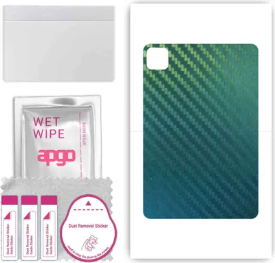 Produktbild von apgo Rückseite Schutzfolie, Skin, kompatibel mit TCL NXTPAPER 10s, Hinten Displayschutzfolie aus Vinylfolie, kratzfest, einfache Montage - Kohlenstoff-Chamäleon CAKA1
