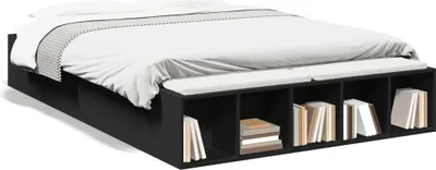 Obrázek produktu pro vidaXL Postelový rošt černý 120x190 cm Dřevěný materiál