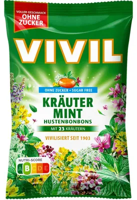 Obrázok produktu pre VIVIL® 2363 VIVIL® Kräuter-Mint Bonbons 120,0 g