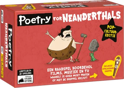 Imagen del producto de Asmodee: Juego de mesa para grupos, "Poetry for Neanderthals", edición de cultura popular, juego de palabras