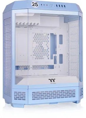 Immagine prodotto di Case per PC Mid-Tower Thermaltake The Tower 600, compatibile con schede madri ATX, Micro ATX e Mini-ITX, dotato di 2 ventole da 140 mm, colore blu cielo