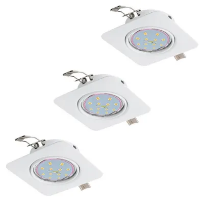 Produktbild von 3er Set LED Einbauspots, schwenkbar, weiß, L 8,5 cm