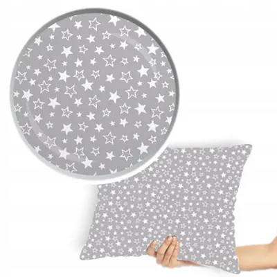 Produktbild von Designpremium Baumwoll-Kissenbezug Graue Sterne 40x60 cm
