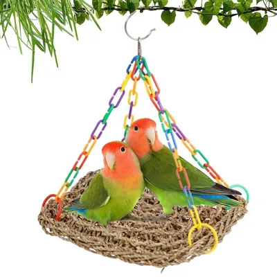 Immagine prodotto di Amaca per uccelli, nido, rifugio, accessori per gabbia, giocattolo per parrocchetti, canarini, cincillà, criceti, gerbilli