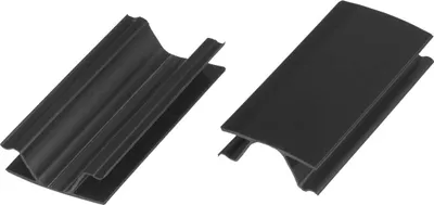 Produktbild von HOLZBRINK Eckverbindung Sockelblende Sockelleiste für Einbauküche 150mm Höhe SCHWARZ Hochglanz - HBK15