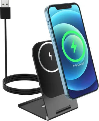 Productafbeelding van Ultradunne, draadloze oplader van Swissten (compatibel met MagSafe)