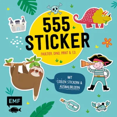 Immagine prodotto di 555 Sticker - Faultier, Dino, Pirat und Co.