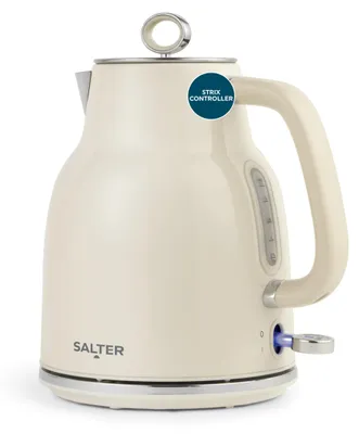 Produktbild von Salter Retro Creme Wasserkocher - 1,7L, 360°-Basis, abnehmbarer Kalk-Filter, Fla