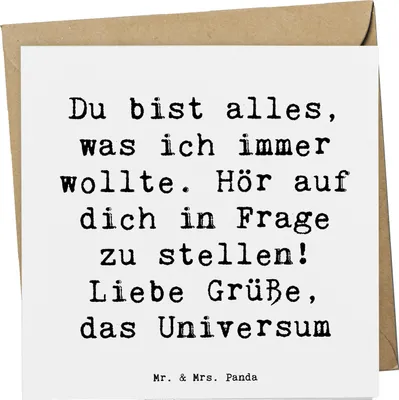 Produktbild von Mr. & Mrs. Panda Grußkarte Spruch Hoffnung und Selbstliebe - Weiß - Geschenk, anlasskarte, Vertrauen, Zuversicht, Gefühl, Inspiration, faltkarte, Zuspruch, Klappkarte
