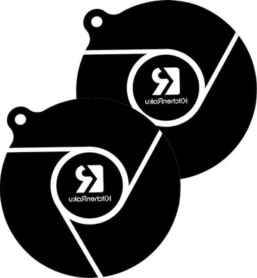 Produktbild von Induktionskochfeldmatte 24 cm – Kratzschutz für Induktionskochfelder – Silikonmatte für Heißluftfritteusen – Mikrowellenmatte Schwarz
