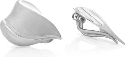 Produktbild von Paar Ohrclip 925 Sterling Silber Ohrringe Teilmatt Rhodiniert Damen Schmuck 4897