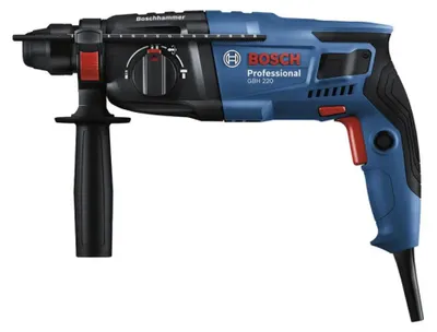 Obrázok produktu pre Bosch GBH 220, SDS Plus, Čierna, Modrá, 2,2 cm, 2 J, 4800 bpm, 1,3 cm