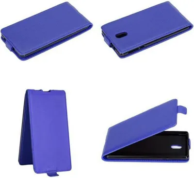 Produktbild von Cadorabo Hülle für Nokia 3 2017 Schutzhülle in Blau Flip Handyhülle Case Cover Etui Kunstleder