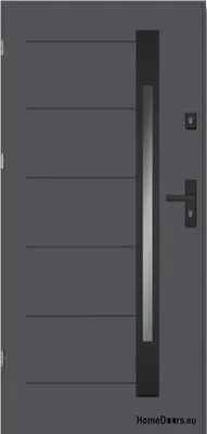 Produktbild von Außentür, Stahltür, Haustür, Nordland BLACK, dick und warm, 1,2Wm2k, 70 mm, 90, Linke Tür, Farbe anthrazit, sofort verfügbar