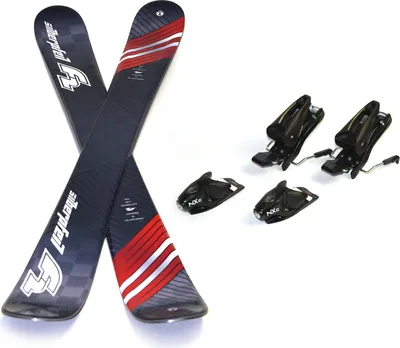 Produktbild von F2 Snowblades Silberpfeil 99cm Set mit Sicherheitsbindung Fun Ski Kurzski