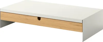 Produktbild von IKEA ELLOVEN Monitorständer mit Schublade Monitorerhöhung Schreibtischaufsatz - Weiß