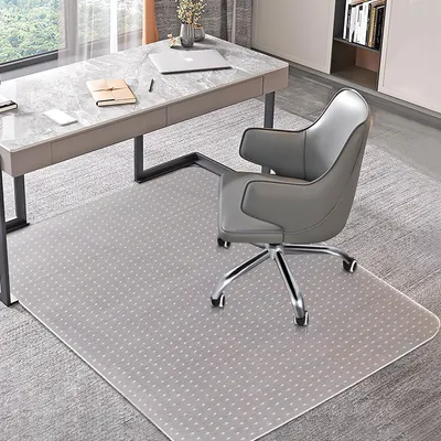 Produktbild von Bürostuhlunterlage 90 x 120 cm, transparenter Kunststoff, 2,2 mm, rutschfest, für Teppichboden