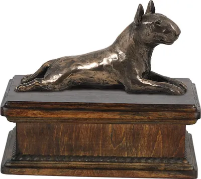 Zdjęcie produktu dla Bulterier, Bull Terrier V - urna na psie prochy, klasyczna urna ze statuetką, elegancka urna z psem marki Art-Dog