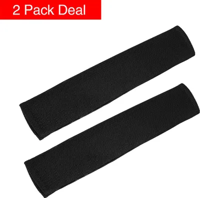 Image de 2Pcs Noir Ceinture Sécurité Couverture épaule Tampon Sangle Protecteur pour Voiture