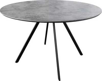 Produktbild von riess-ambiente Runder Esstisch ATELIER 120cm grau Beton-Design schwarz Metall Esszimmertisch Tisch Küchentisch