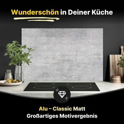 Produktbild von Spritzschutz Küchenrückwand aus Aluminiumverbund in Matt 60 x 40 cm Graue Betonwand