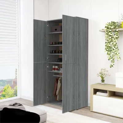 Obrázok produktu pre vidaXL Botník sivý Sonoma 80x39x178 cm Materiál na báze dreva