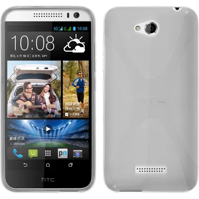 Produktbild von PhoneNatic Case kompatibel mit HTC Desire 616 - clear Silikon Hülle X-Style + 2 Schutzfolien