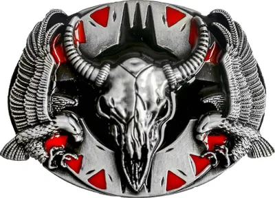 Produktbild von Western Buckle Gürtelschnalle Biker Cowboy »GS-429« Stierkopf
