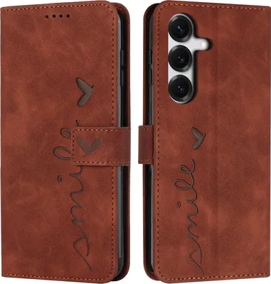 Produktbild von Samsung Galaxy S26 Hülle - Coverup Smile Klapphülle - Braun