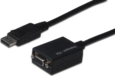 Produktbild von Digitus DisplayPort Adapter / Konverter, 0,15 m, DisplayPort, VGA (D-Sub), Stecker, Buchse, Gerade