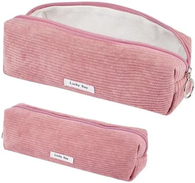 Produktbild von Rosa Corduroy Etui für Schülerinnen