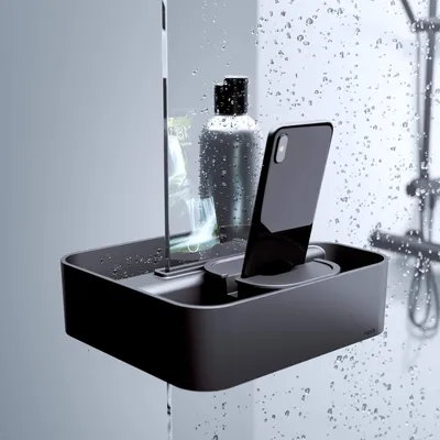 Produktbild von Tiger 2-Store Clip-on Duschkorb, Duschablage zum Klemmen auf die Duschwand, Mont