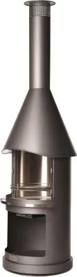 Produktbild von BUSCHBECK Edelstahlgrillkamin Sydney hellgrau Maße L72 x B72 x H250 cm hellgrau
